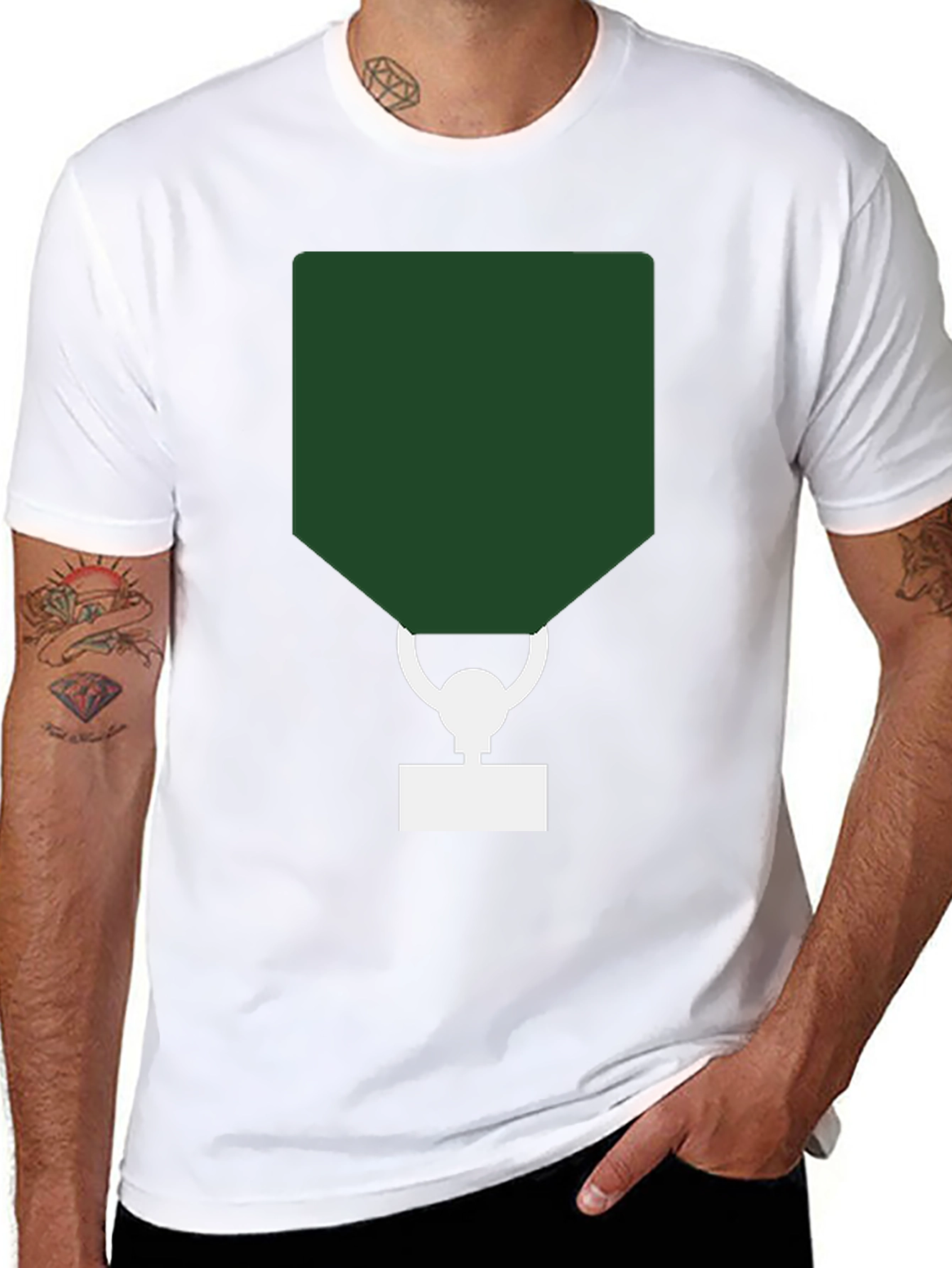 Abstract Trophy Graphic Black T-Shirt
