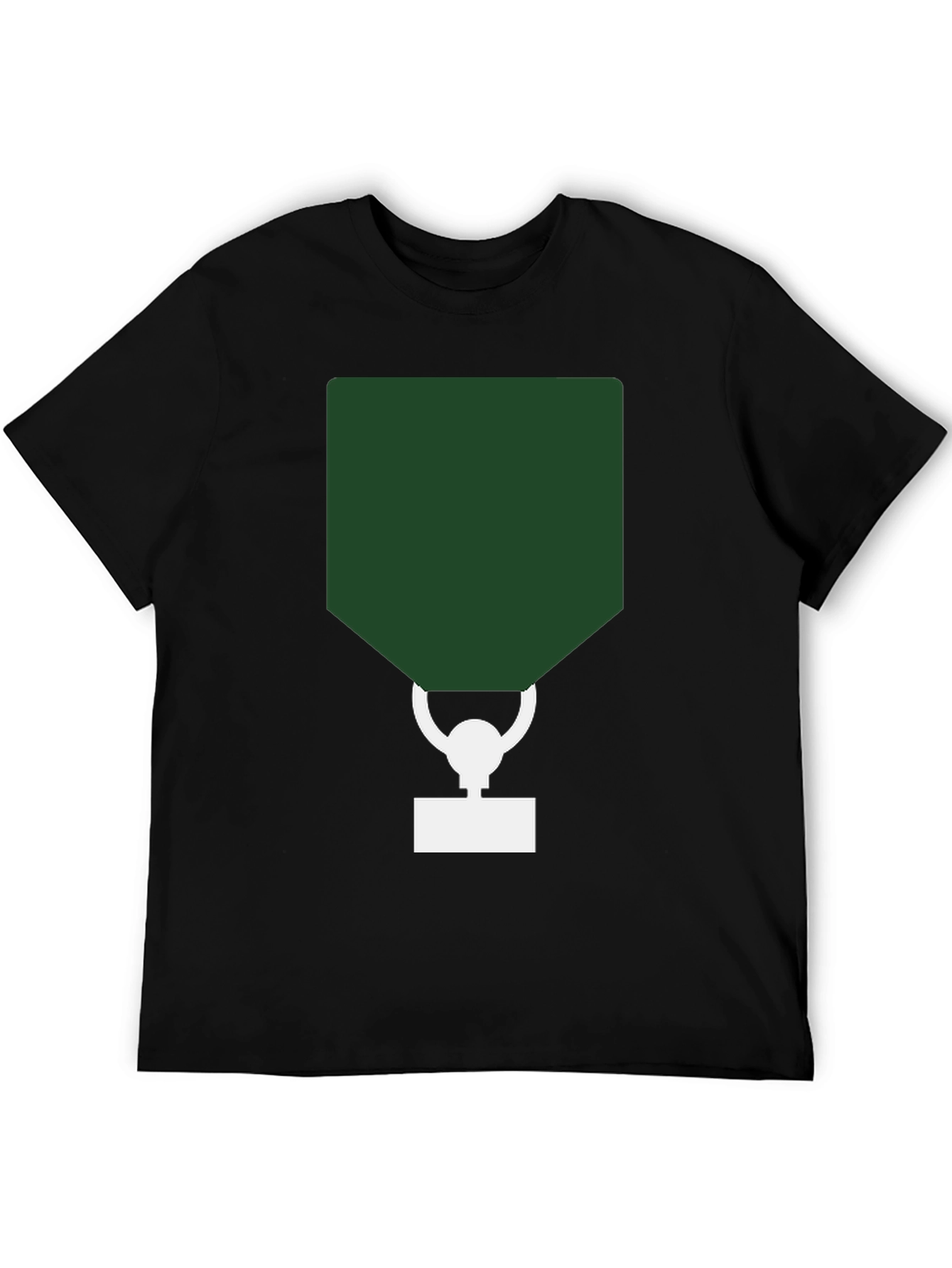 Abstract Trophy Graphic Black T-Shirt