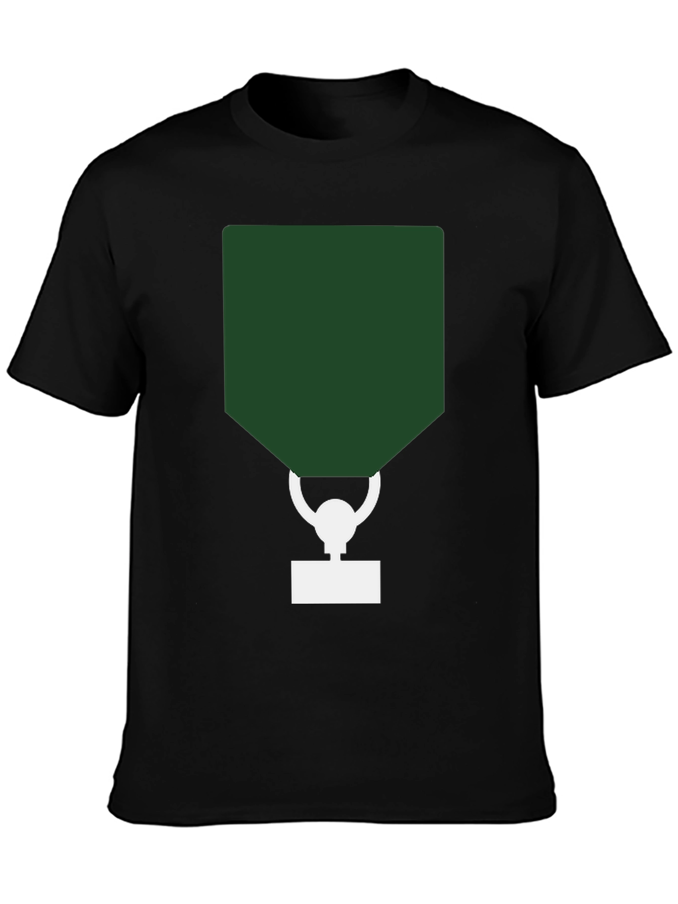 Abstract Trophy Graphic Black T-Shirt