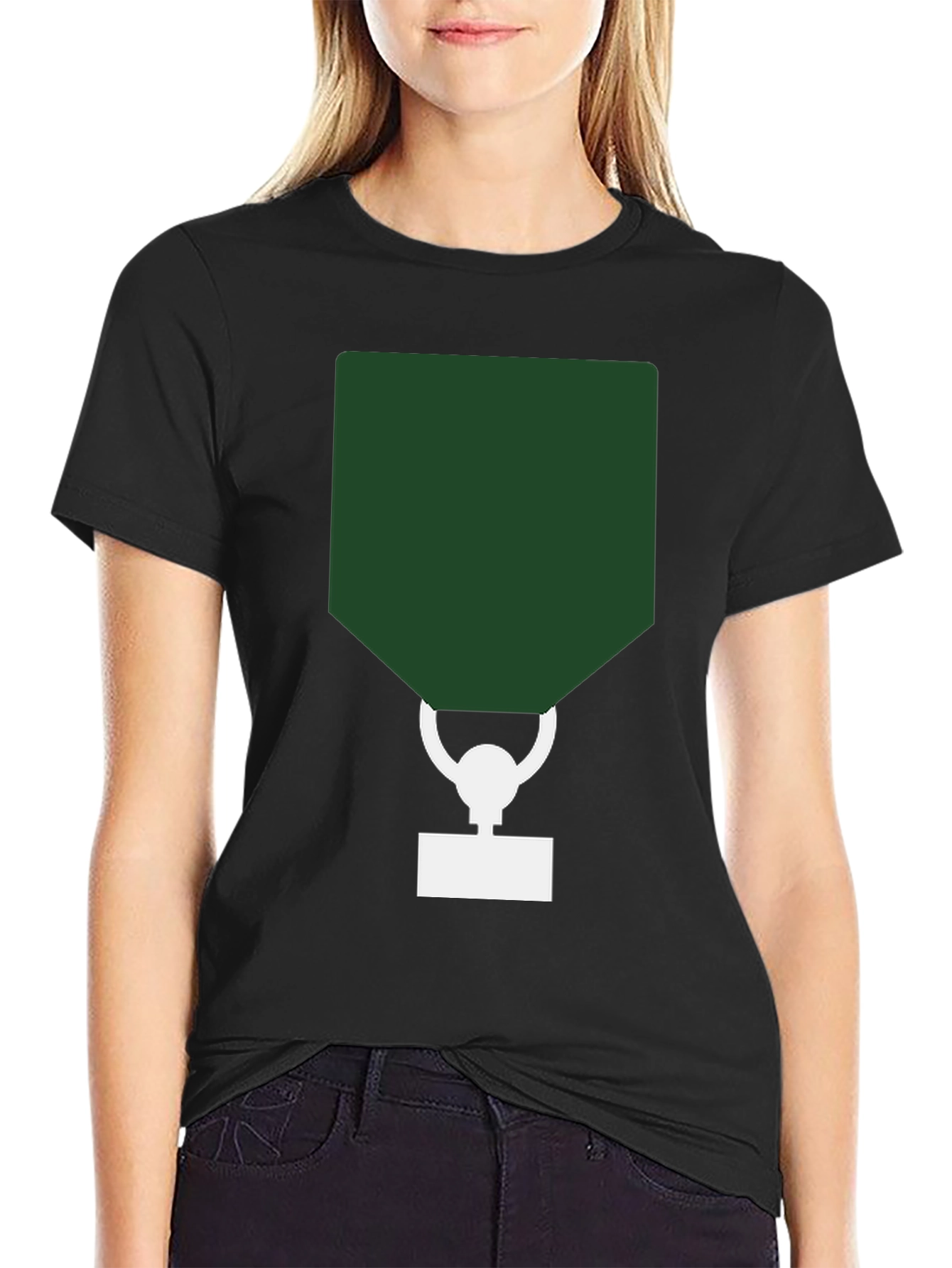 Abstract Trophy Graphic Black T-Shirt