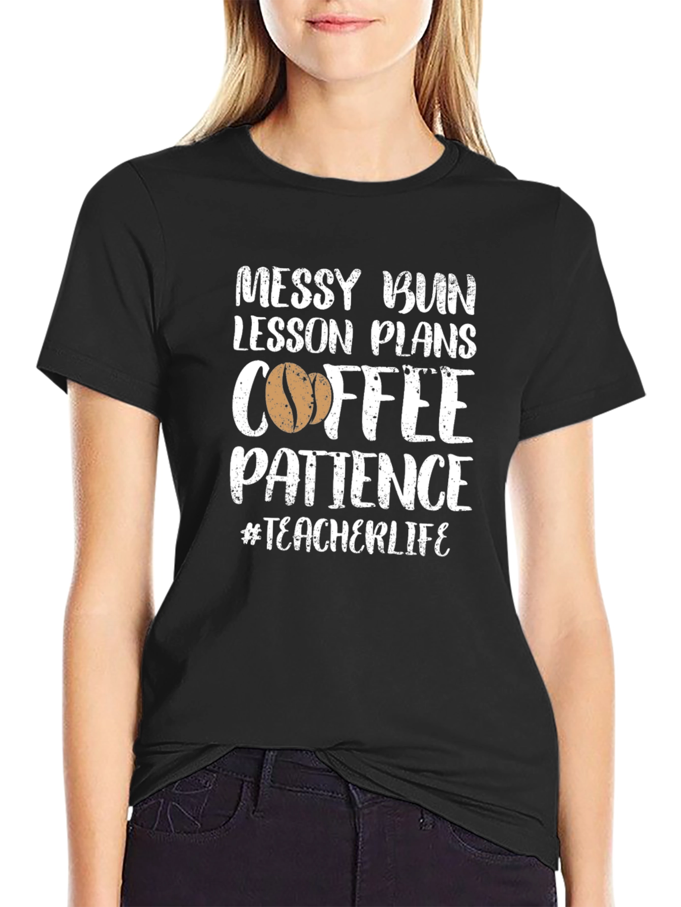 Messy Bun Teacher T-Shirt