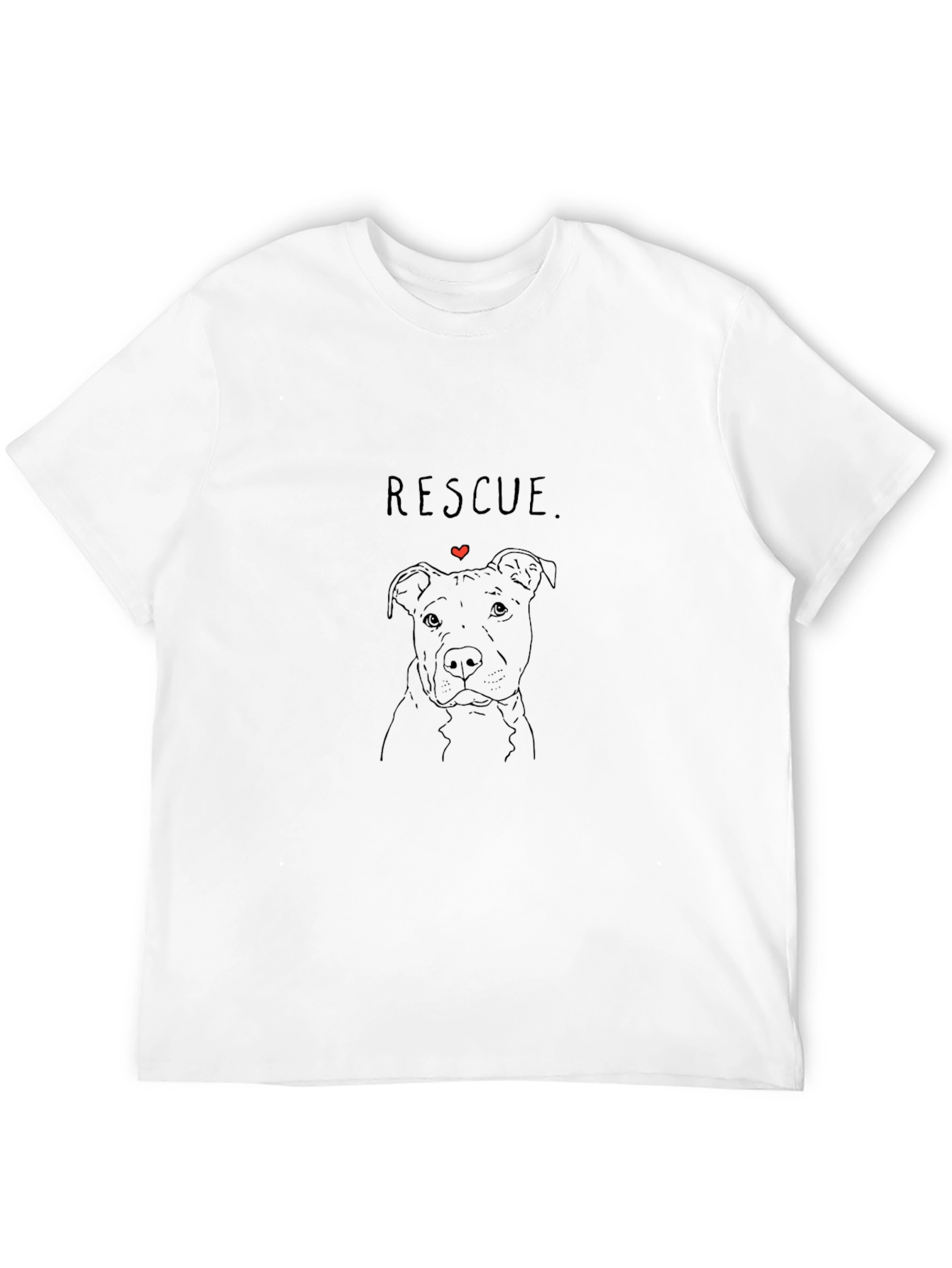 Rescue Dog Graphic Tee - Unisex Black T-Shirt