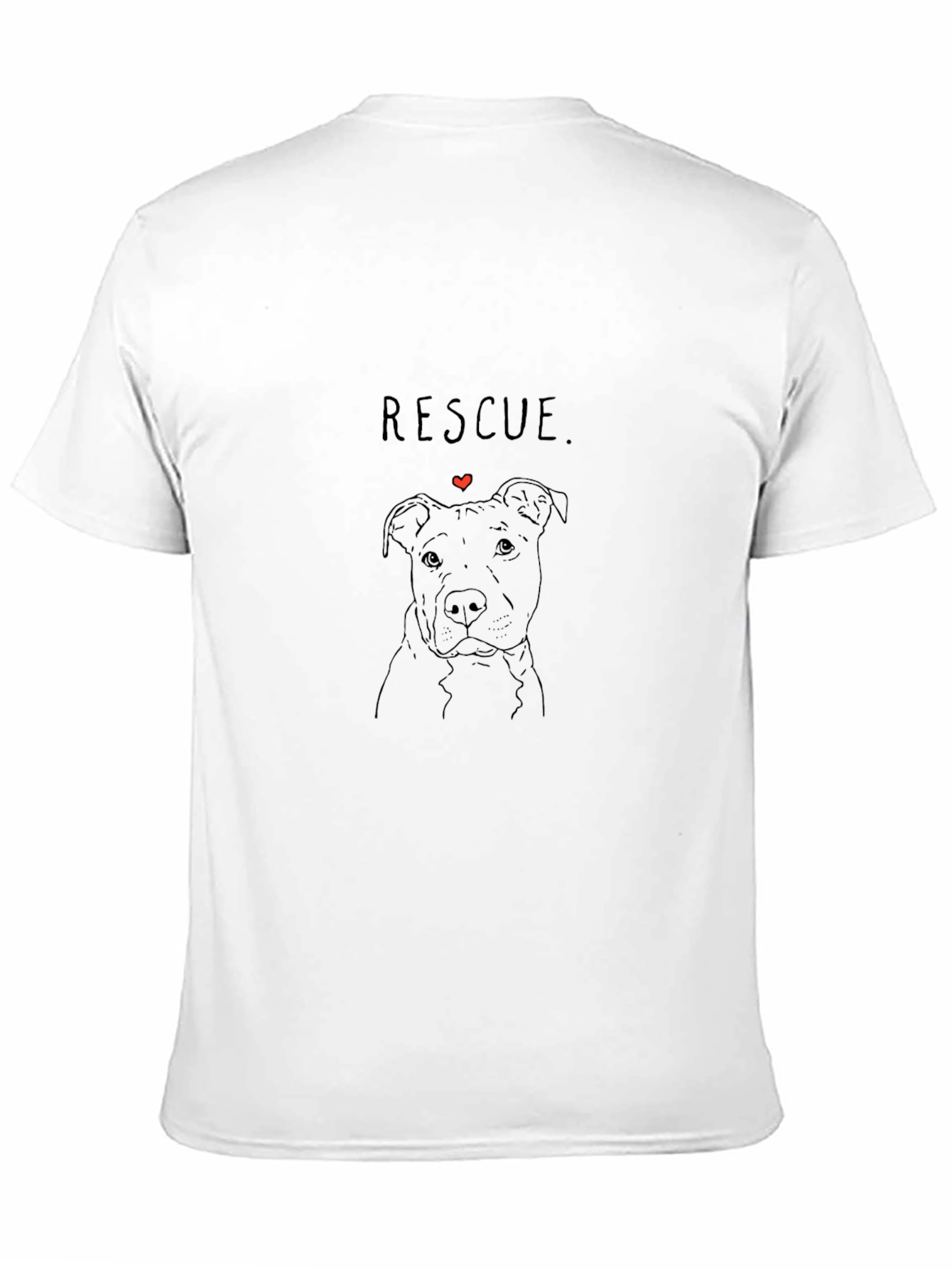 Rescue Dog Graphic Tee - Unisex Black T-Shirt
