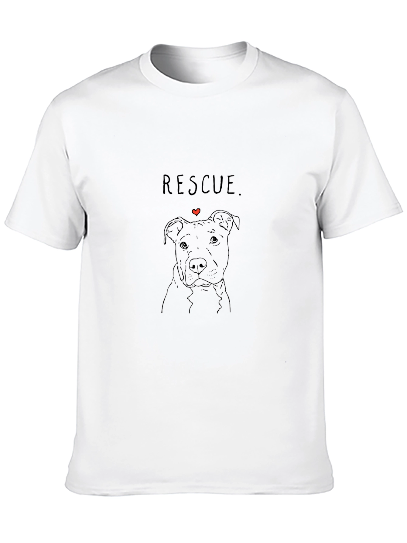 Rescue Dog Graphic Tee - Unisex Black T-Shirt