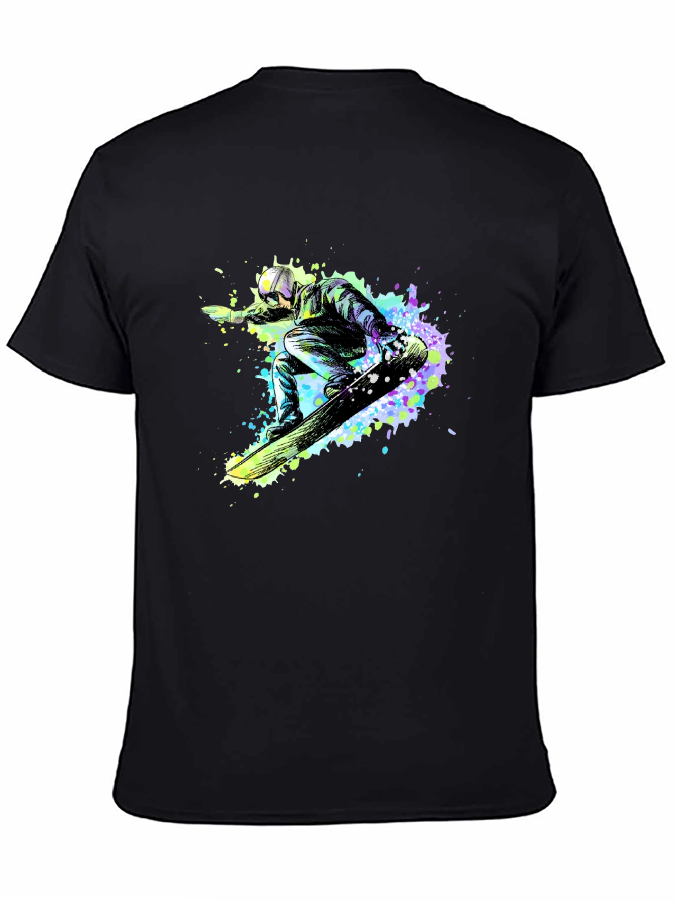Snowboarder Graphic Black T-Shirt