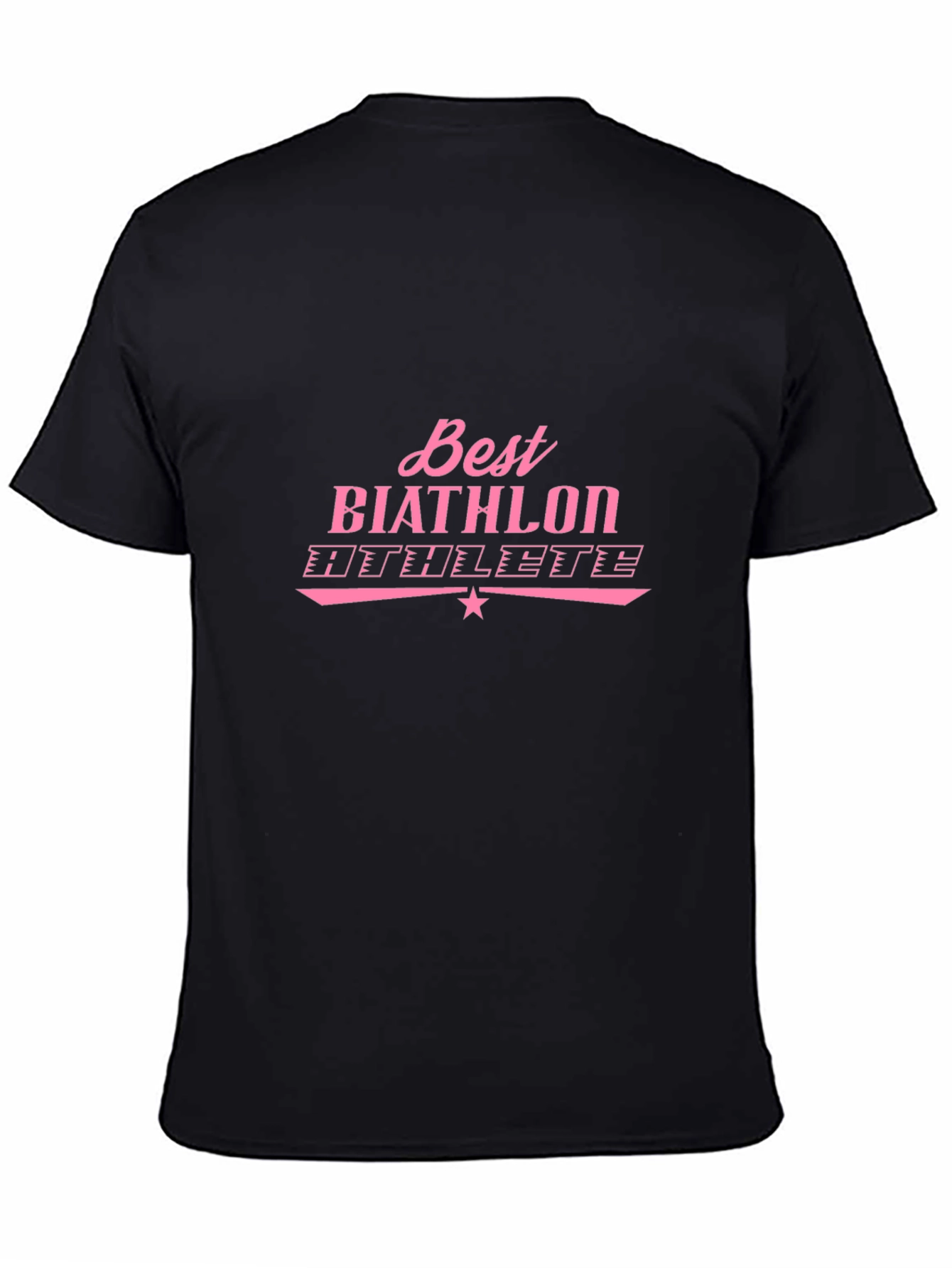 Best Biathlon Athlete Pink Graphic T-Shirt