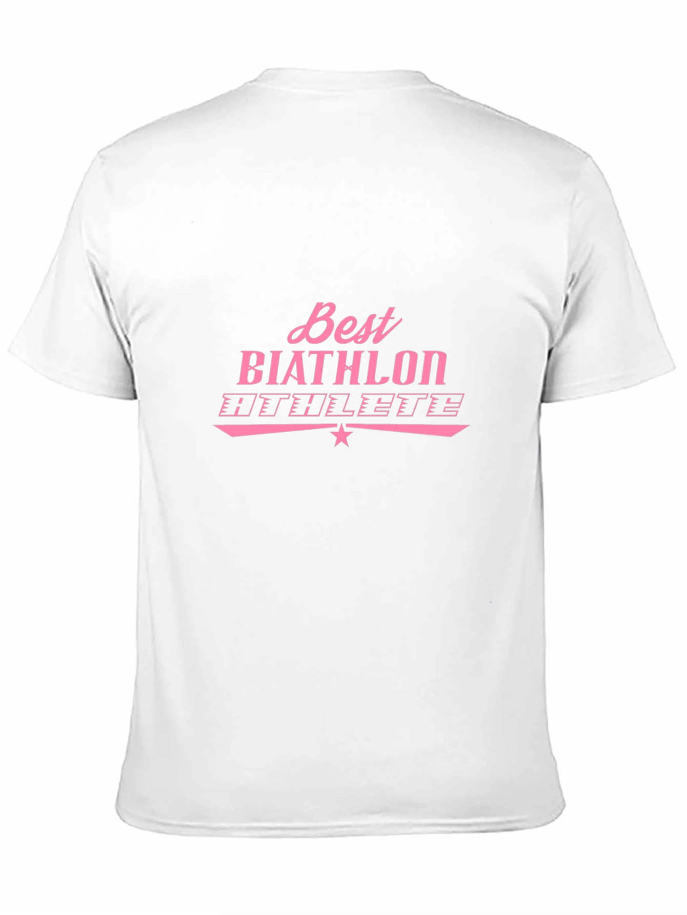 Best Biathlon Athlete Pink Graphic T-Shirt