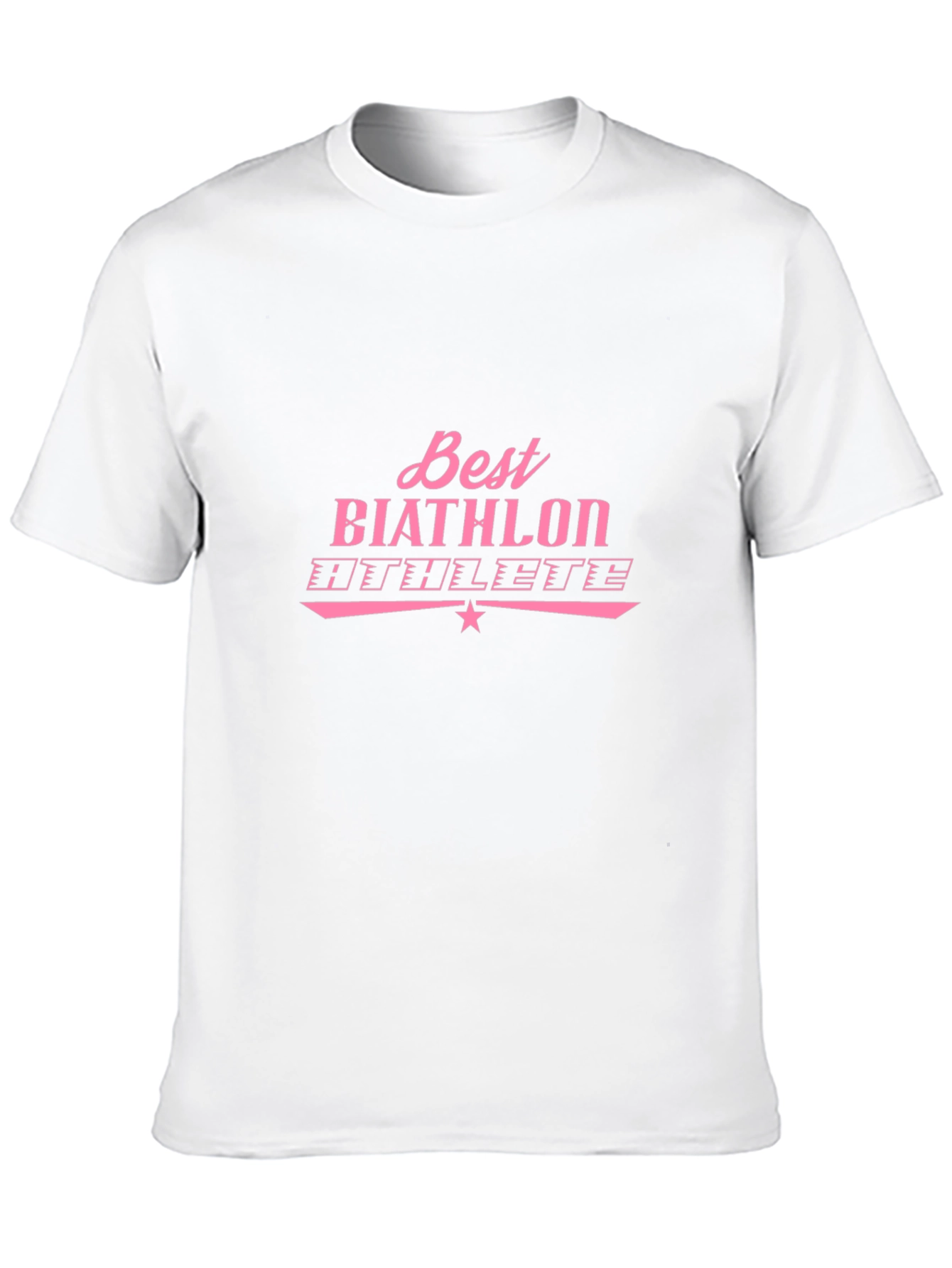 Best Biathlon Athlete Pink Graphic T-Shirt