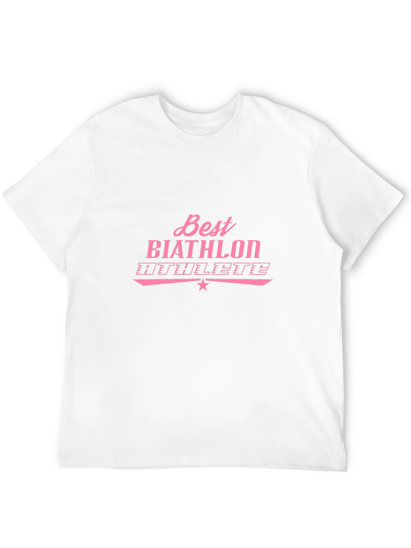 Best Biathlon Athlete Pink Graphic T-Shirt