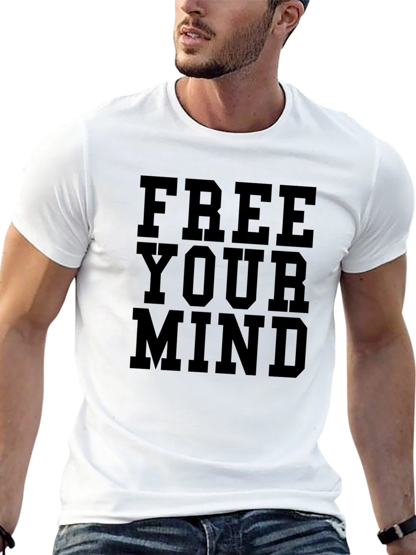 Free Your Mind Graphic Tee - Mens Black T-Shirt
