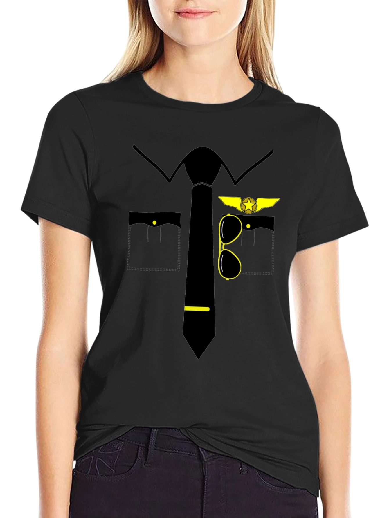 Pilot Costume T-Shirt - Novelty Aviation Tee