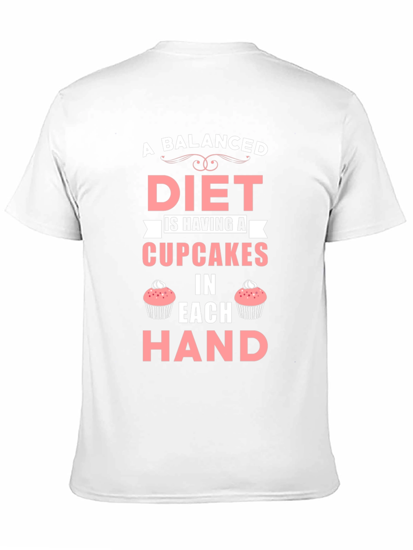 Funny Cupcake Diet T-Shirt - Balanced Eating