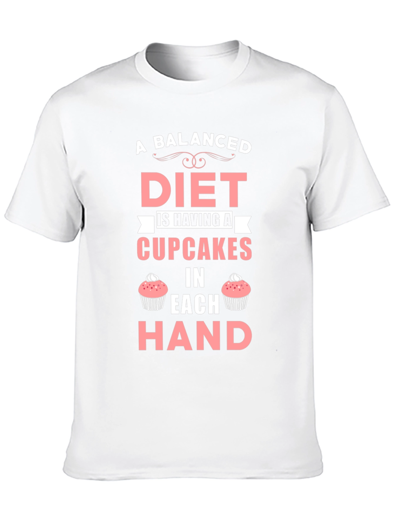 Funny Cupcake Diet T-Shirt - Balanced Eating