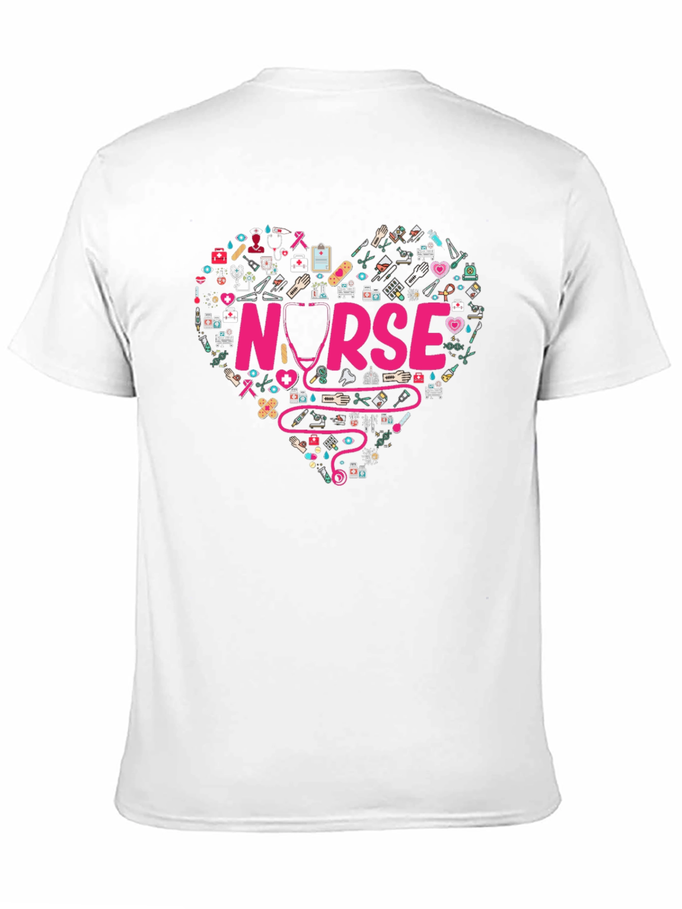 Nurse Heart Graphic T-Shirt - Medical Professional Apparel