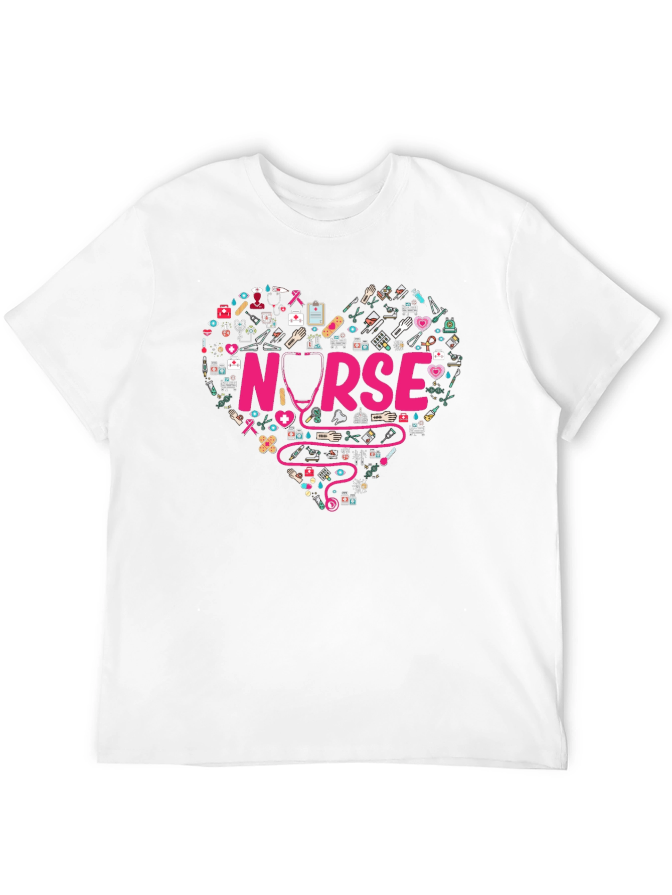 Nurse Heart Graphic T-Shirt - Medical Professional Apparel