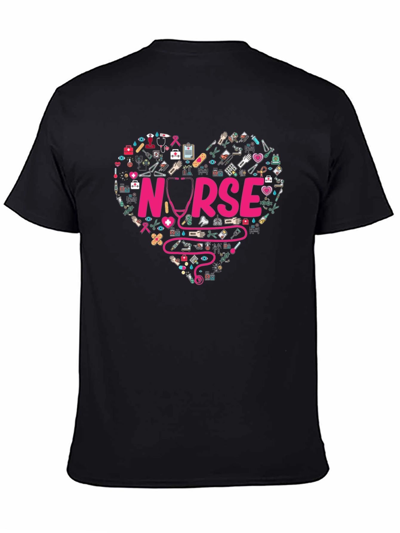 Nurse Heart Graphic T-Shirt - Medical Professional Apparel