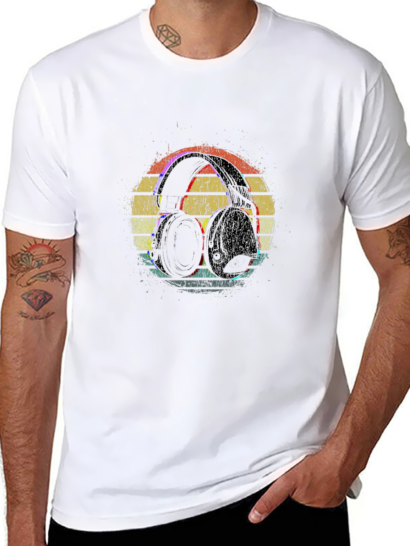 Retro Headphones Graphic T-Shirt