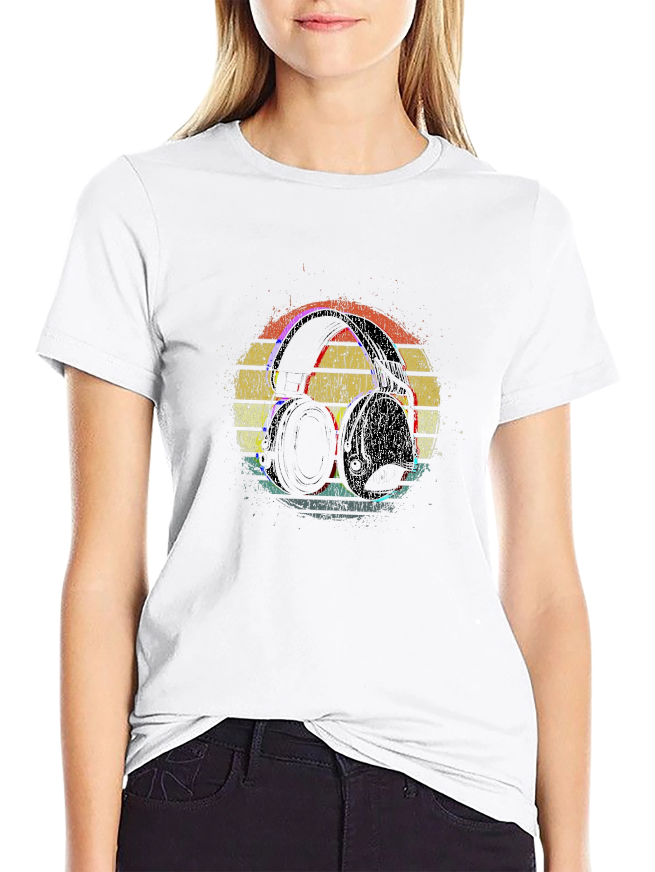 Retro Headphones Graphic T-Shirt