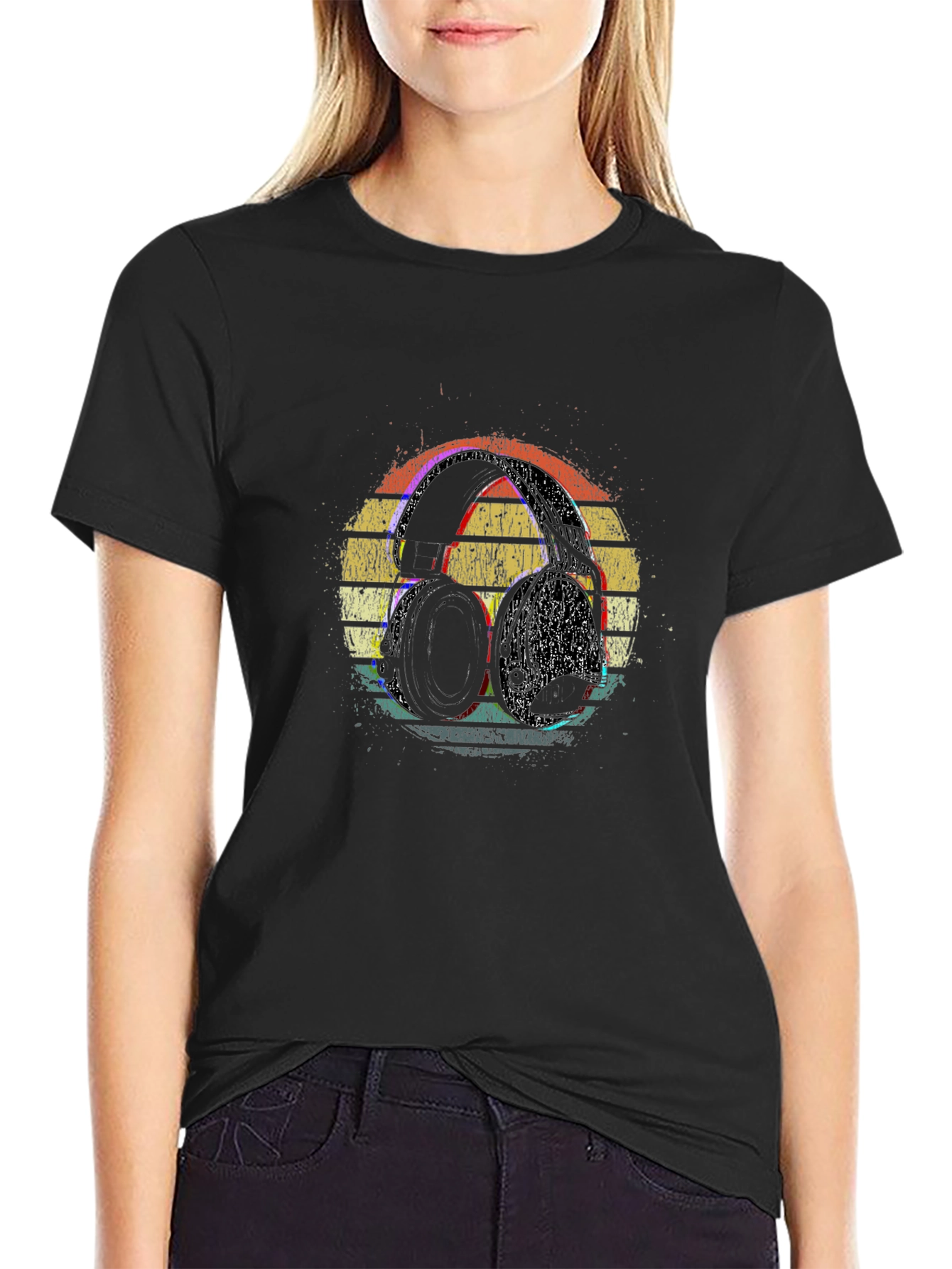 Retro Headphones Graphic T-Shirt
