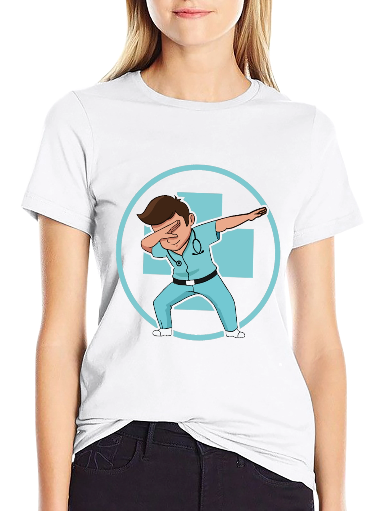 Dabbing Doctor Graphic Tee - Black Cotton T-Shirt