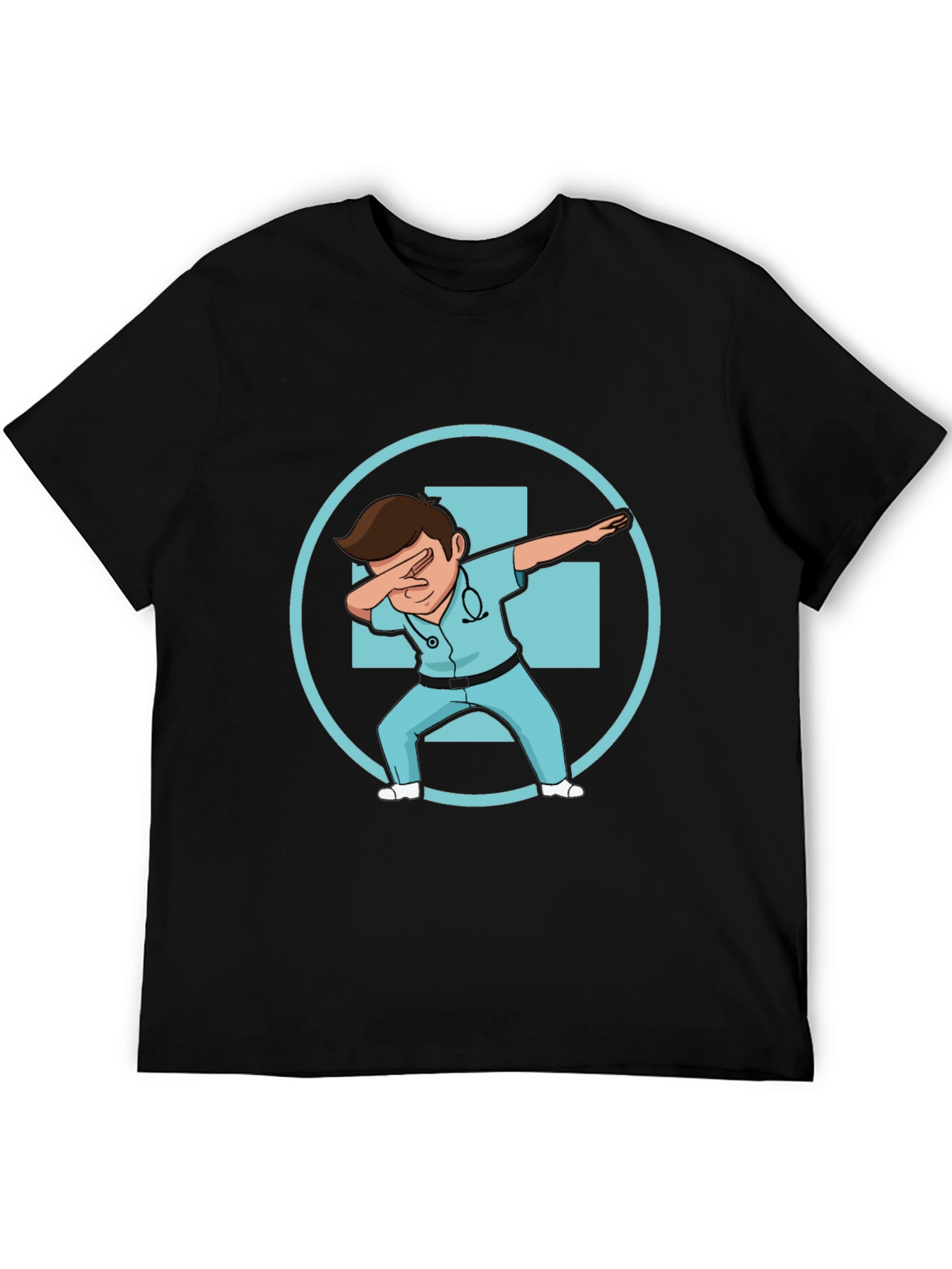 Dabbing Doctor Graphic Tee - Black Cotton T-Shirt