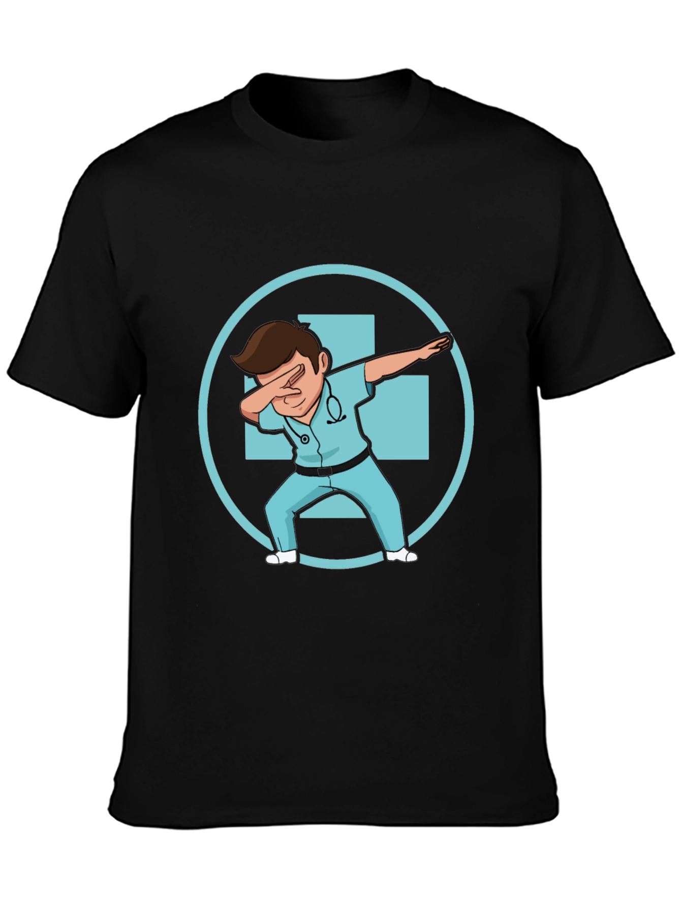 Dabbing Doctor Graphic Tee - Black Cotton T-Shirt