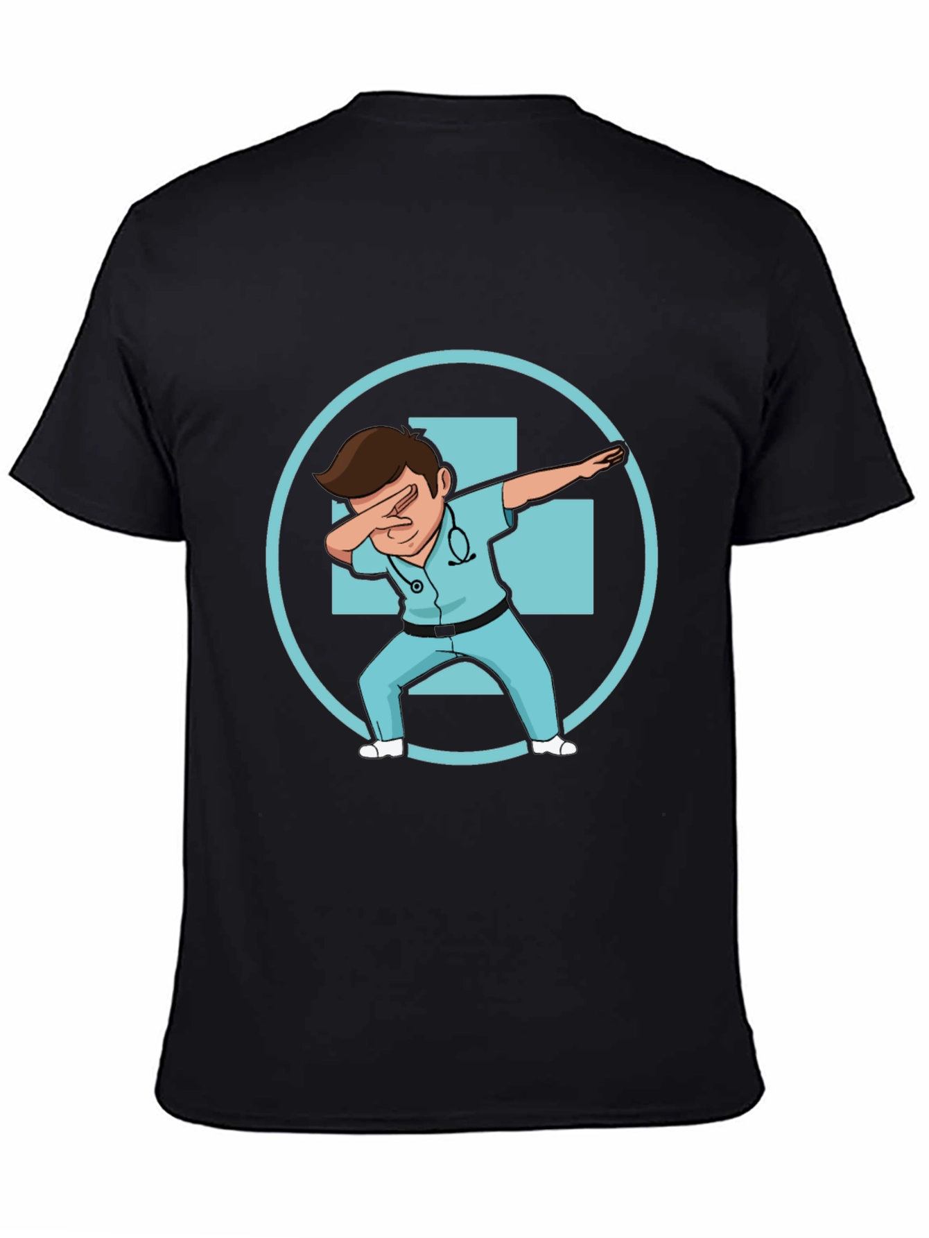 Dabbing Doctor Graphic Tee - Black Cotton T-Shirt
