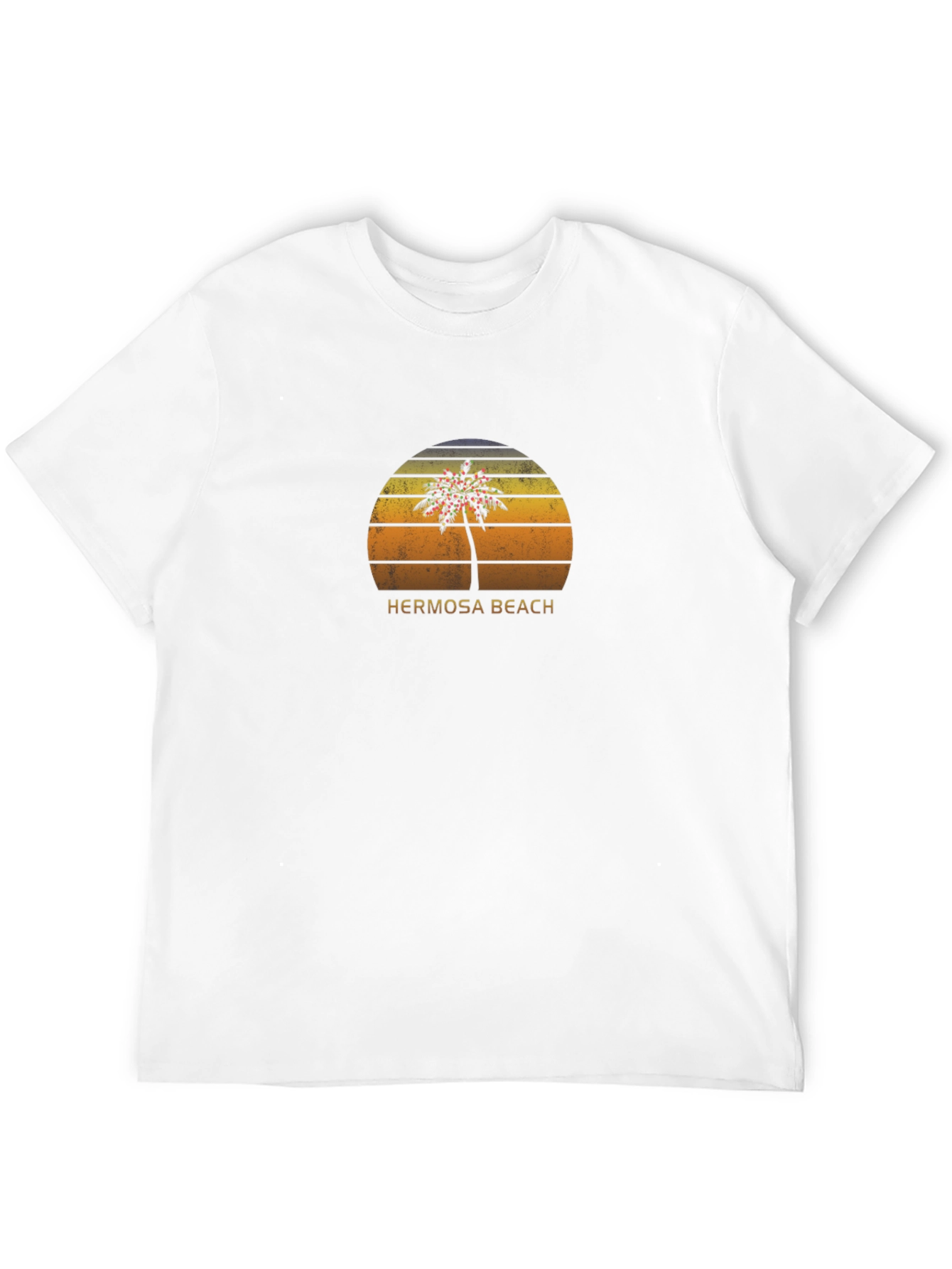 Hermosa Beach Palm Tree Graphic Tee - Retro Style