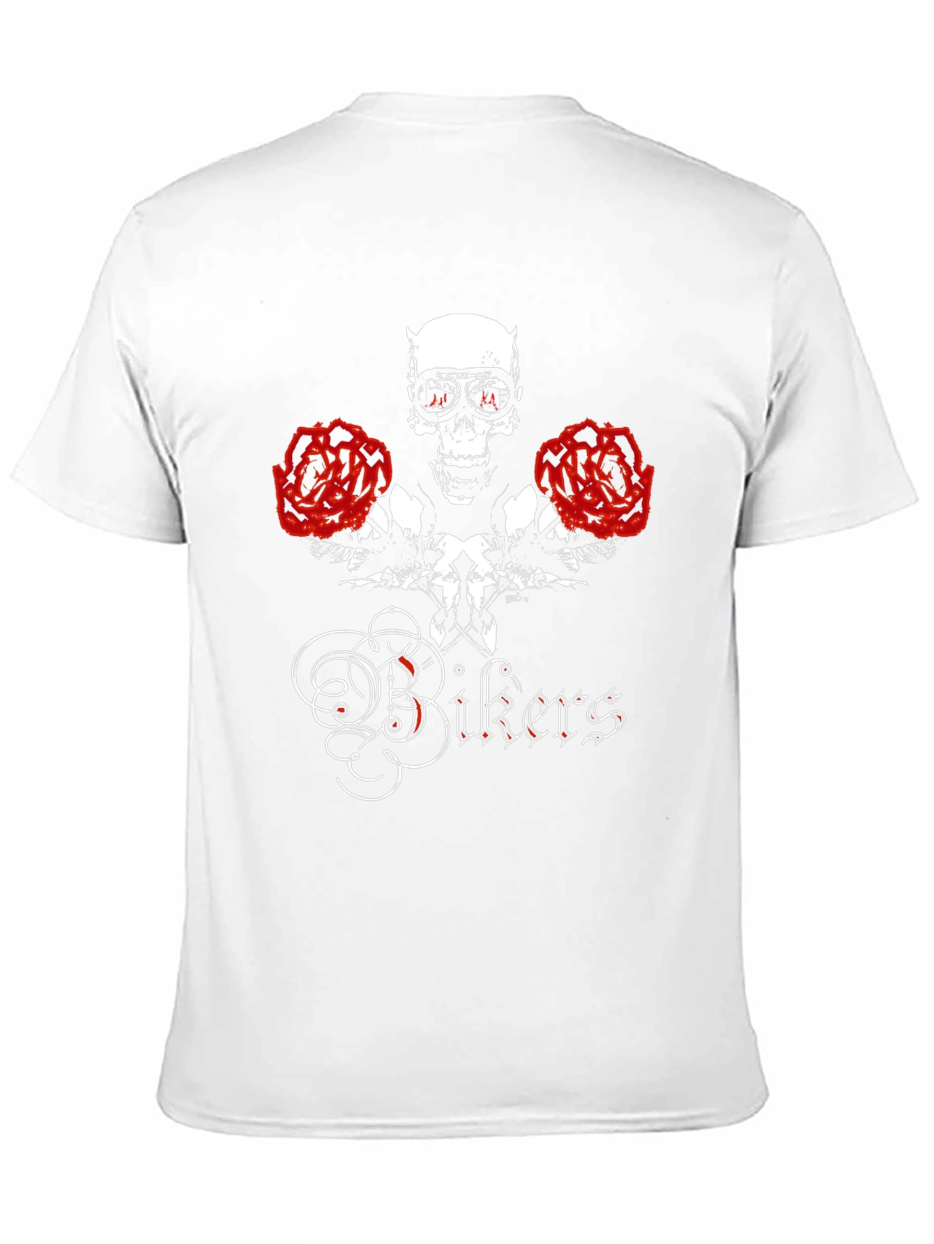 Skull & Roses Bikers Graphic T-Shirt