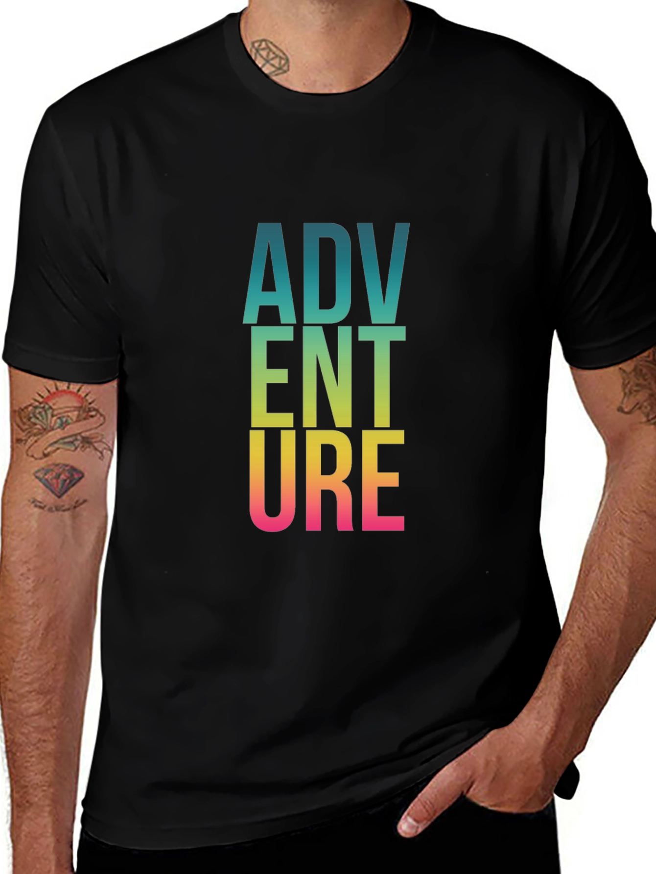 Adventure Graphic T-Shirt - Mens Black Tee