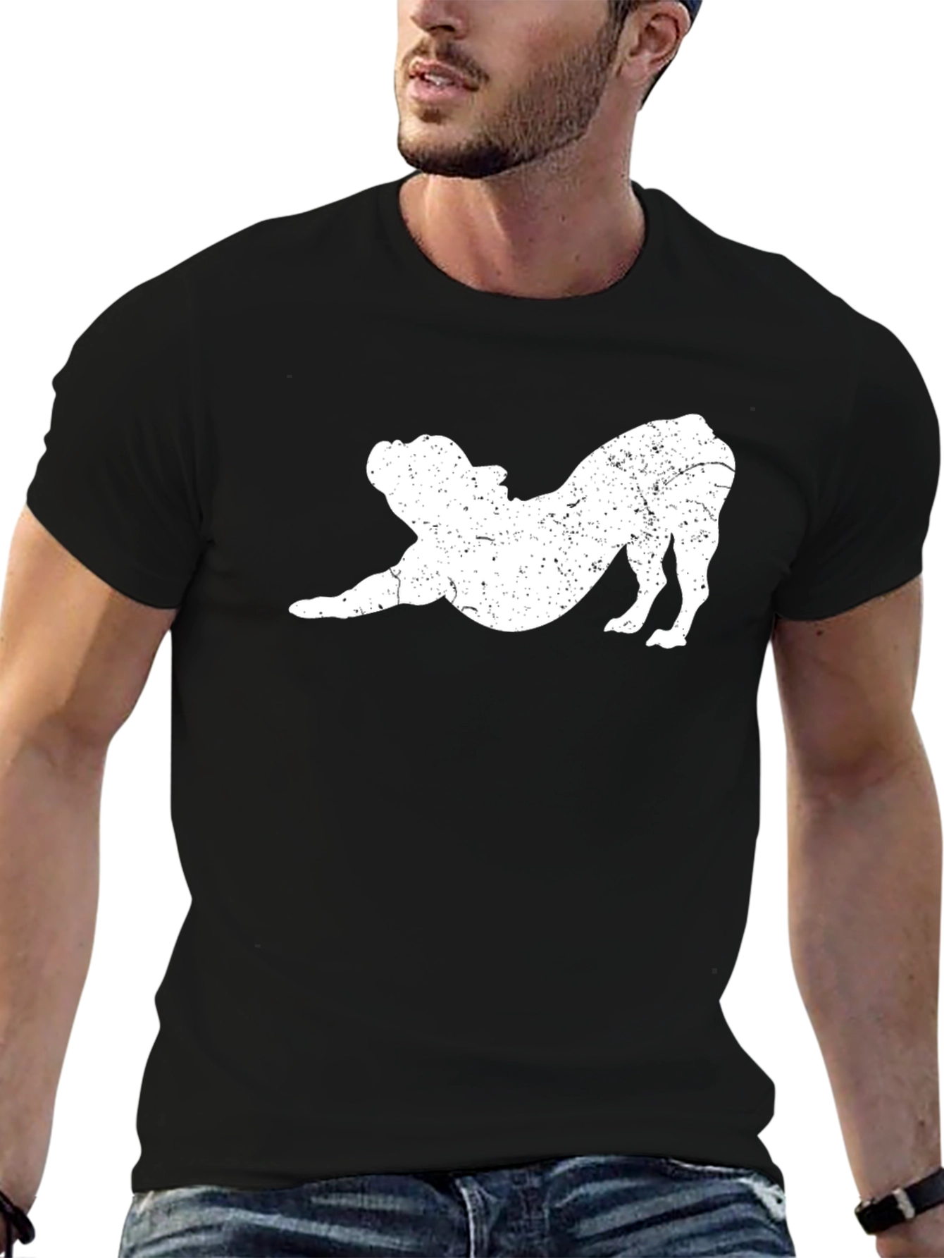Bulldog Yoga Pose T-Shirt - Black