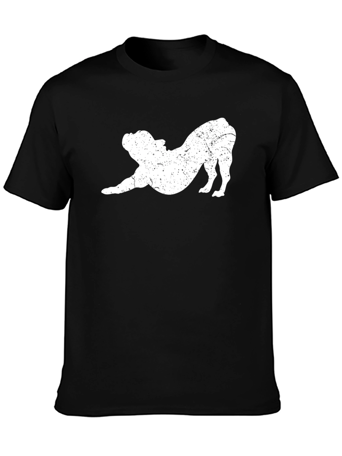 Bulldog Yoga Pose T-Shirt - Black