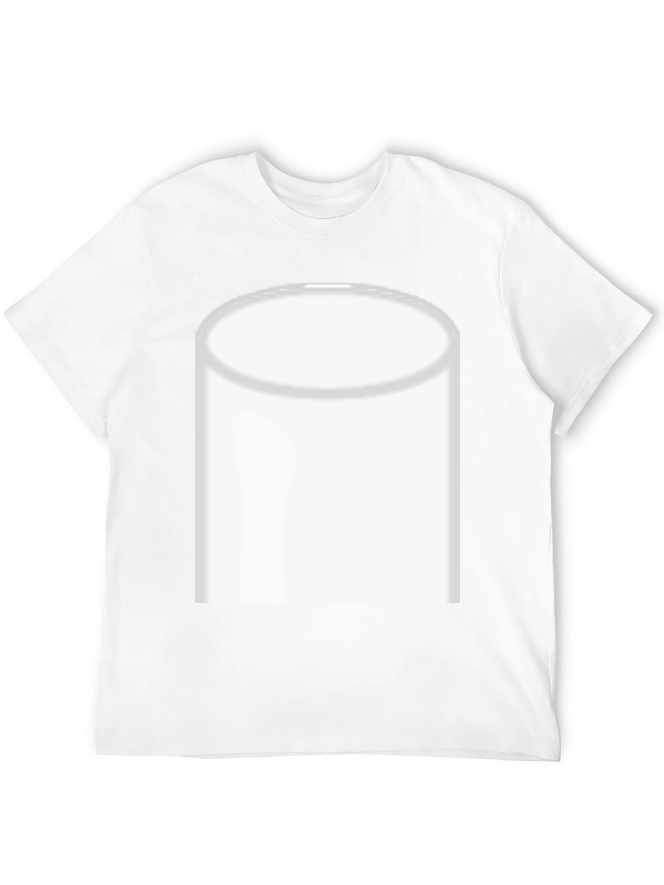 Minimalist White Cylinder Graphic T-Shirt