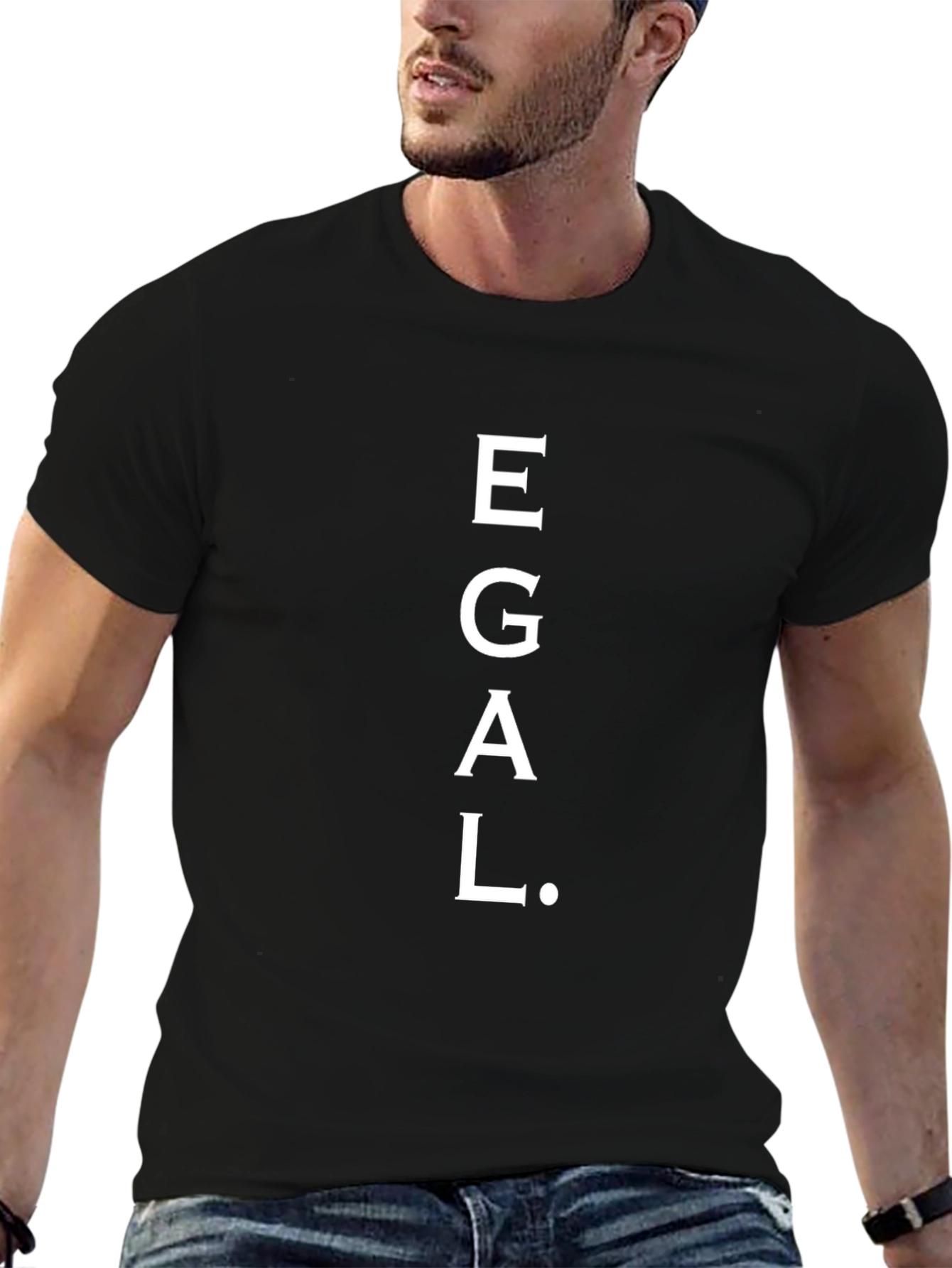 Egal Statement T-Shirt - Casual Black Tee