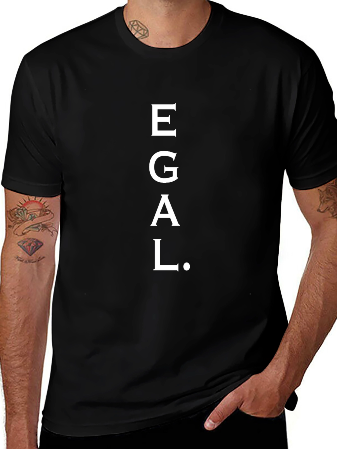 Egal Statement T-Shirt - Casual Black Tee