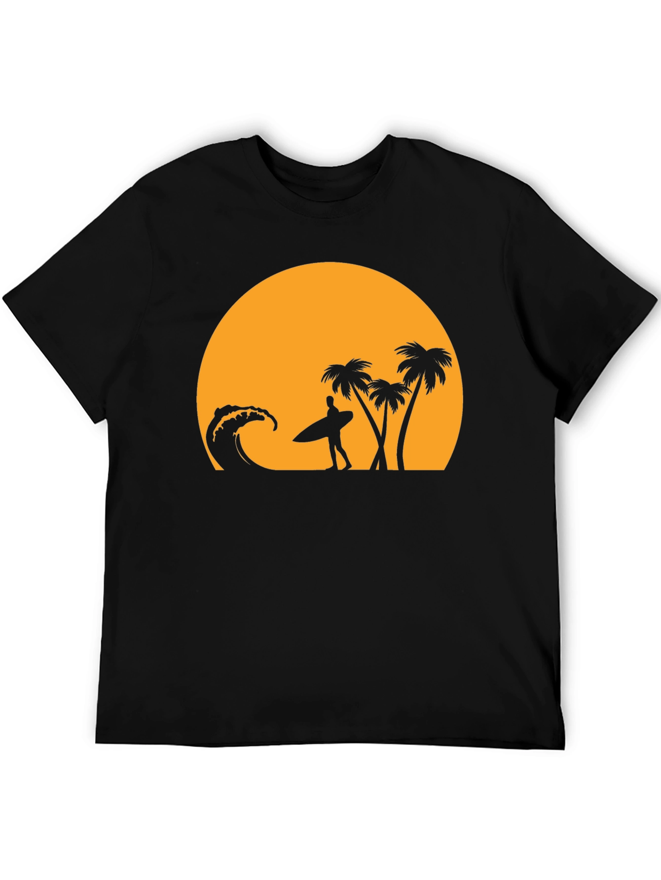 Sunset Beach Surfer Graphic T-Shirt