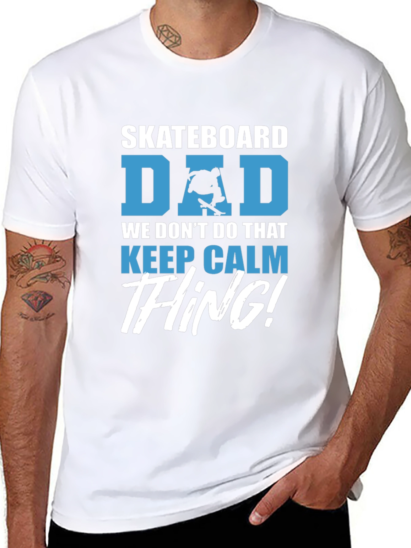 Skateboard Dad Graphic Tee - Keep Calm Thing!