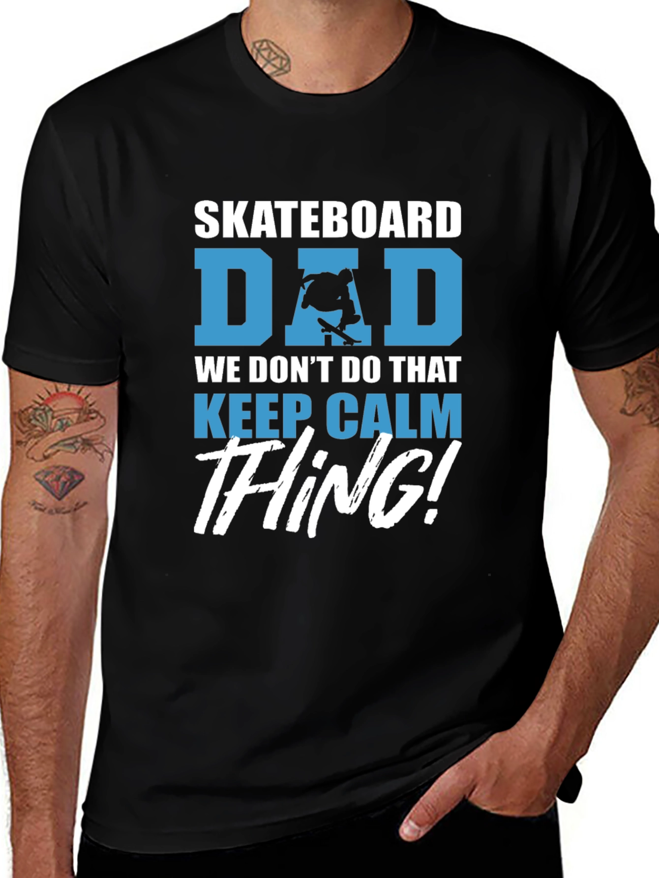 Skateboard Dad Graphic Tee - Keep Calm Thing!
