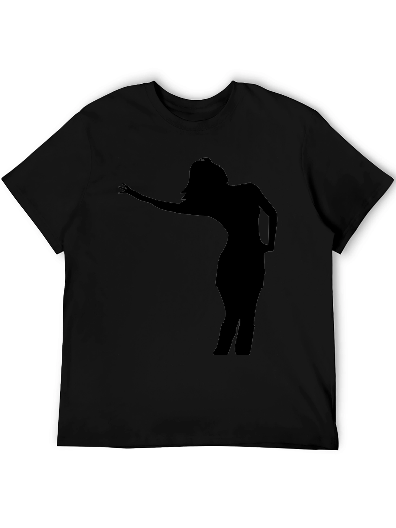 Silhouette Woman Black T-Shirt