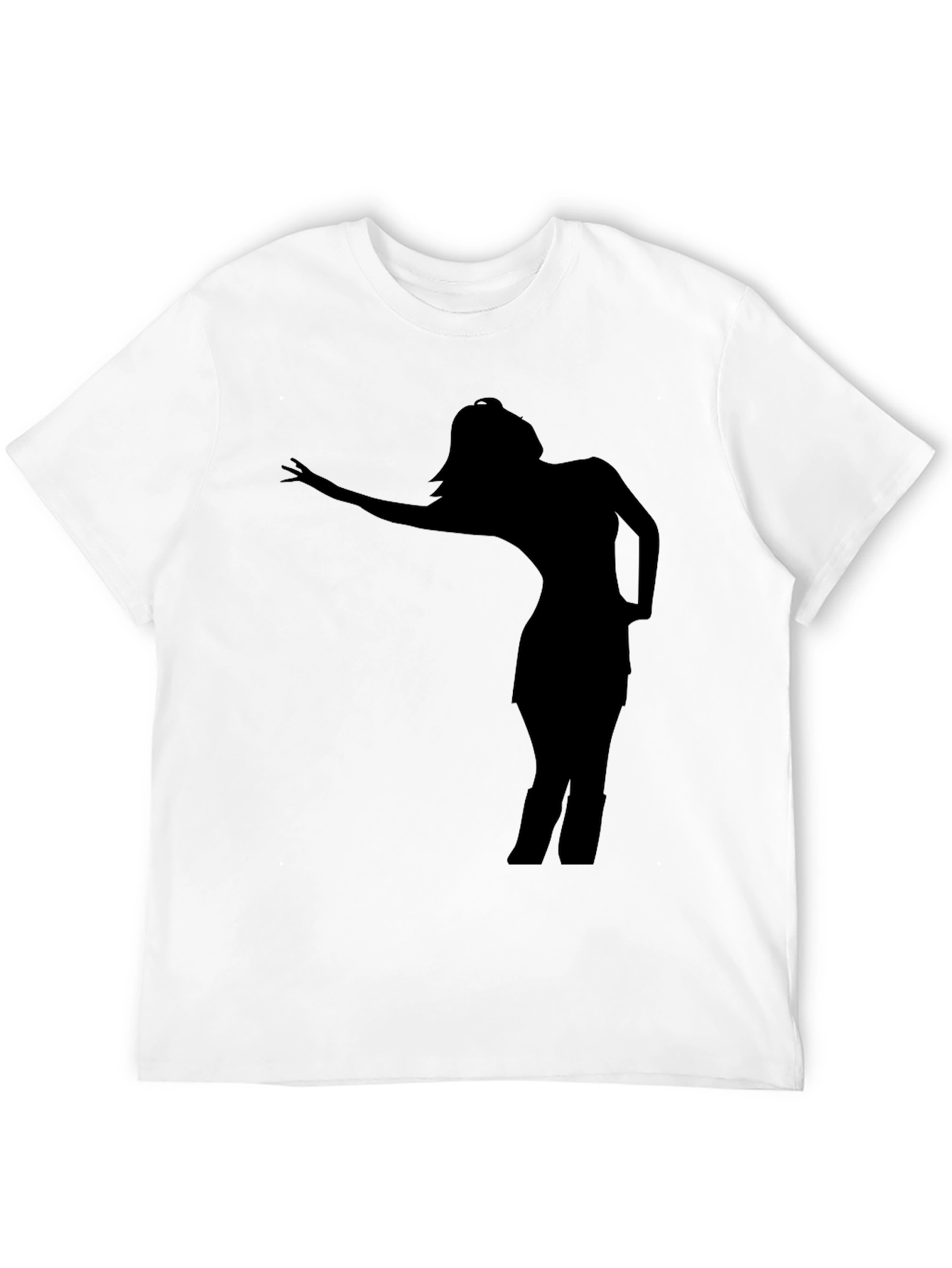 Silhouette Woman Black T-Shirt