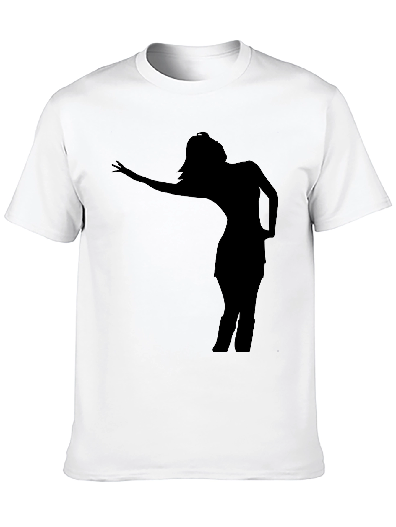 Silhouette Woman Black T-Shirt