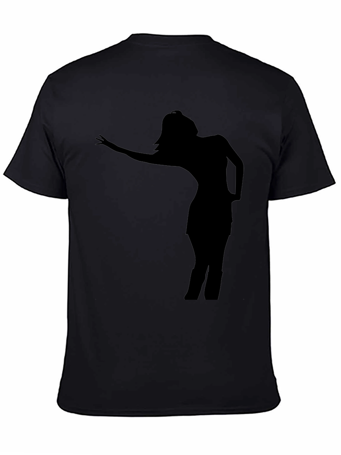 Silhouette Woman Black T-Shirt