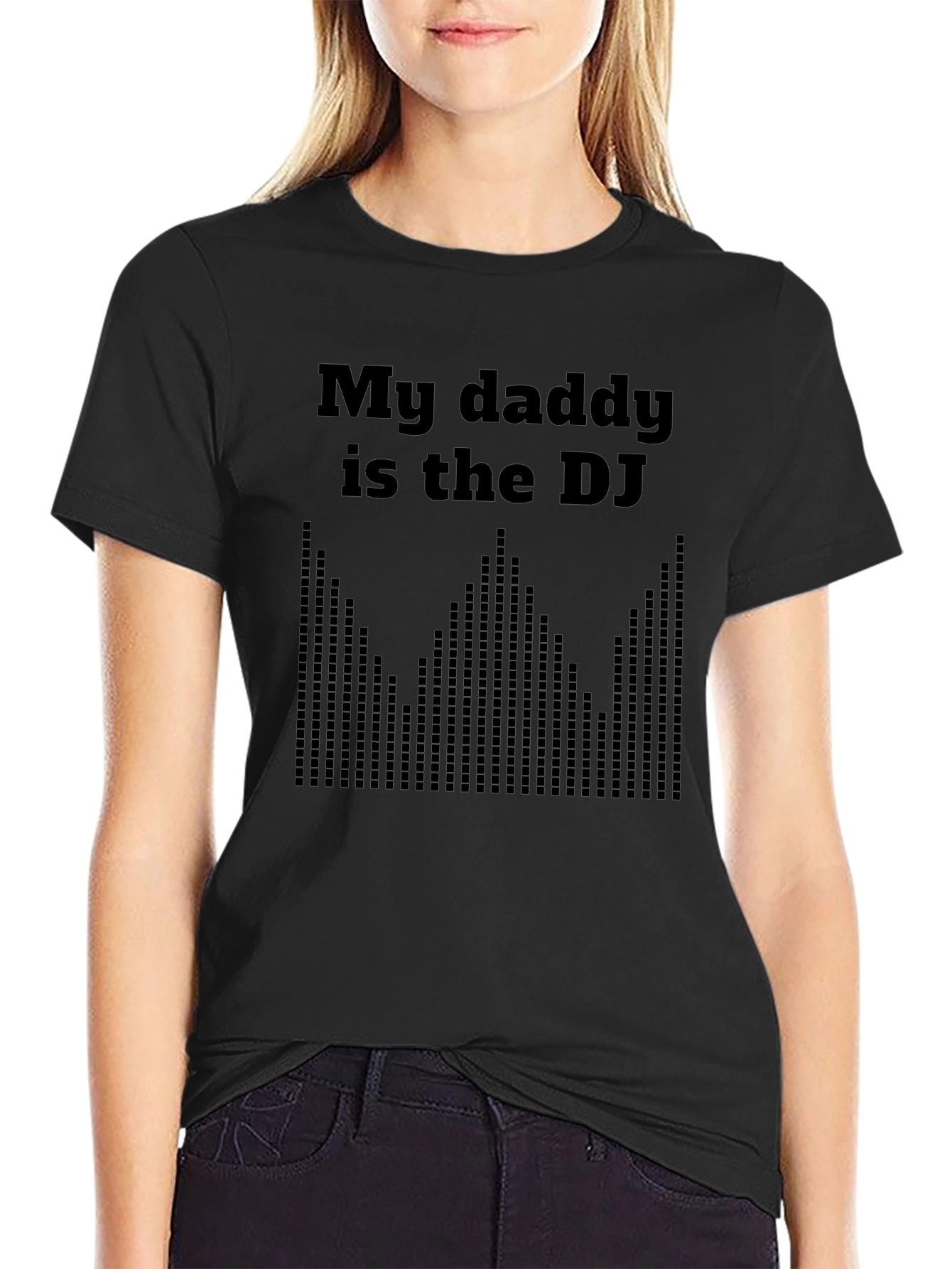 My Daddy is the DJ Mens Black T-Shirt