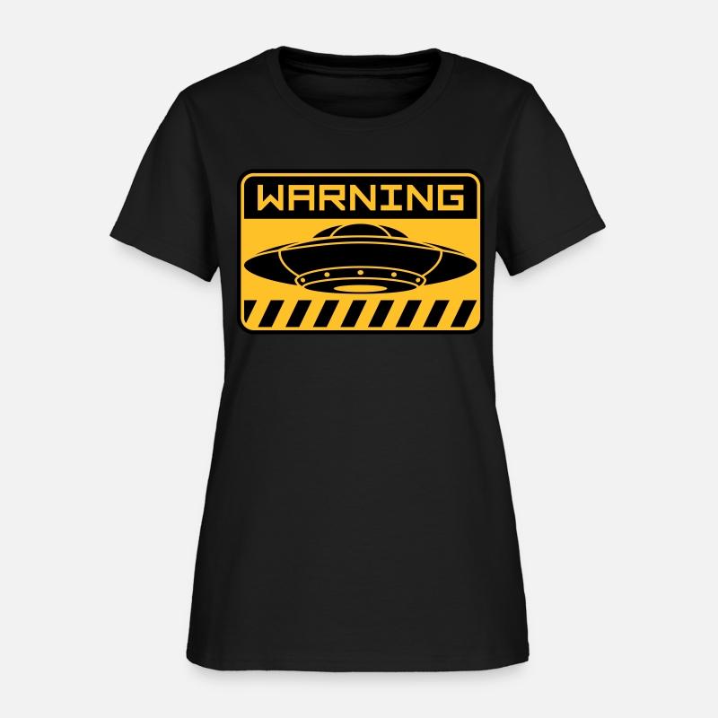 Warning sign flying UFO