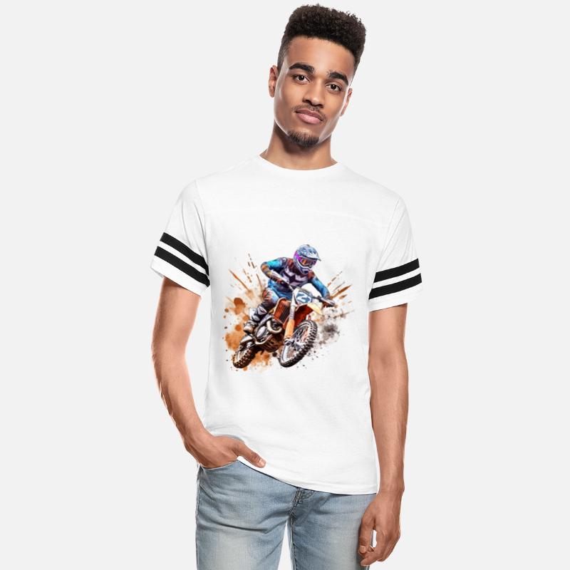 Watercolor Rush - Vibrant Motocross Artwork