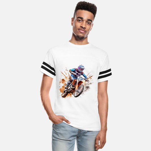 Watercolor Rush - Vibrant Motocross Artwork