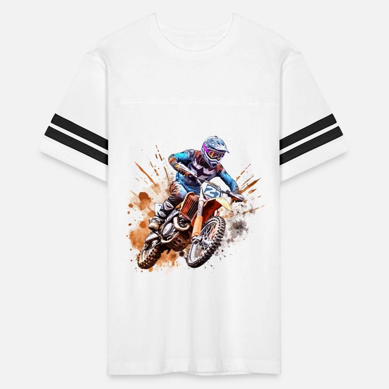 Watercolor Rush - Vibrant Motocross Artwork