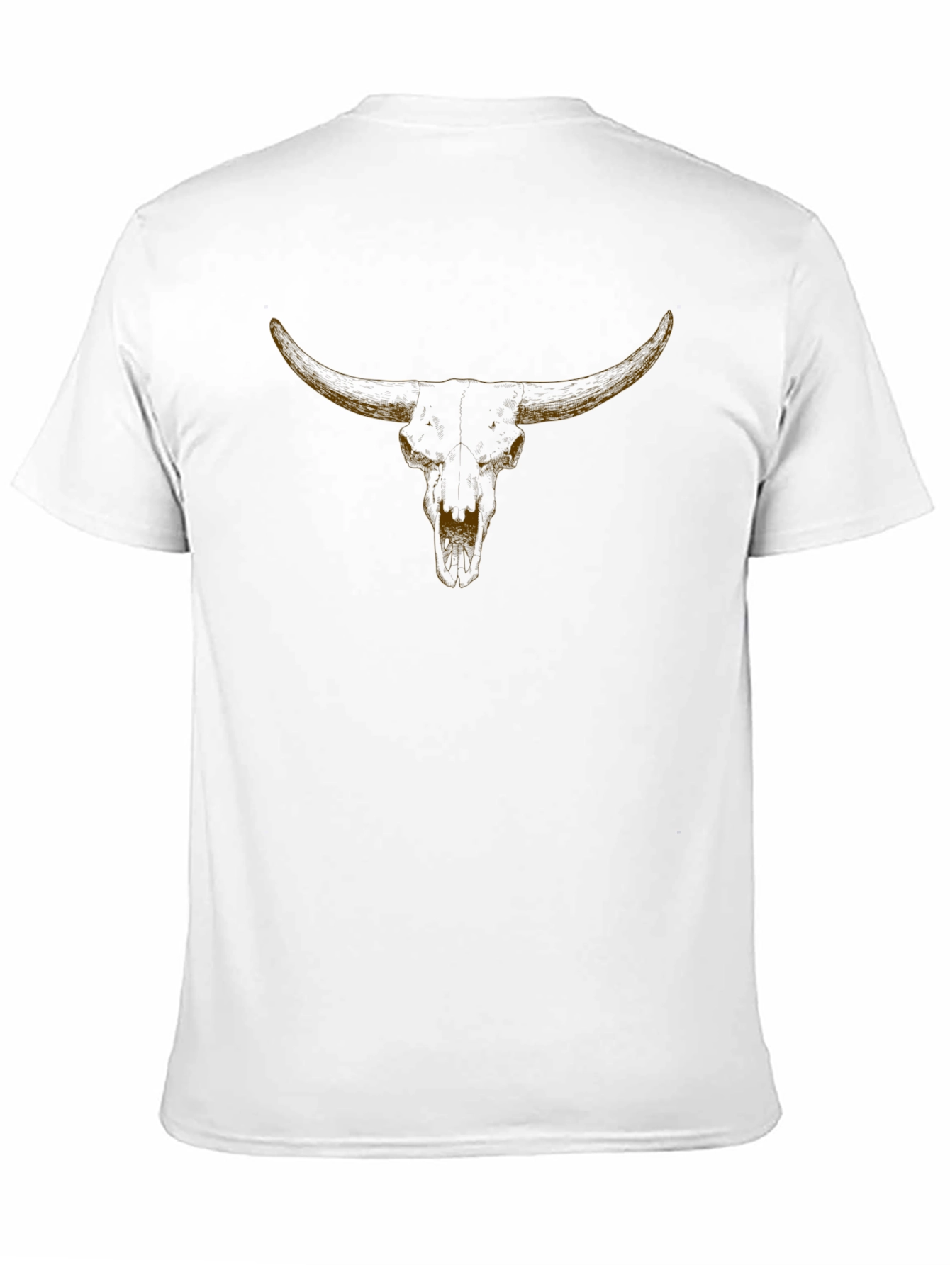Steer Skull Graphic Tee - Black Cotton T-Shirt