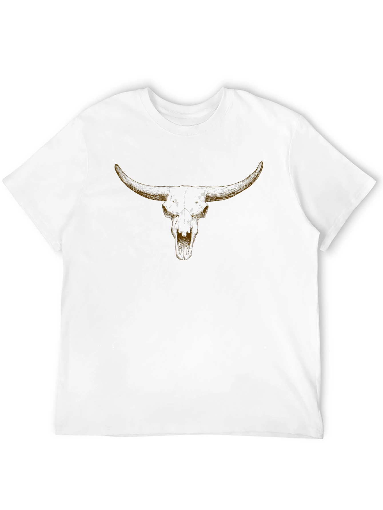 Steer Skull Graphic Tee - Black Cotton T-Shirt