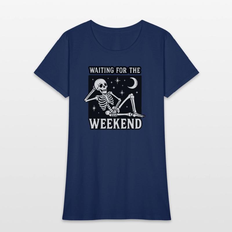 Weekend Skeleton Mood Graphic Tee